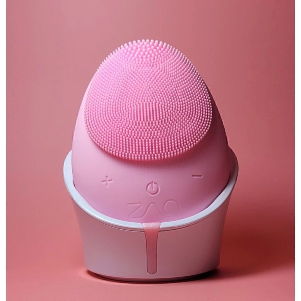ZAQ Mellow Silicone Facial Cleansing Brush in Hot Pink NWB
